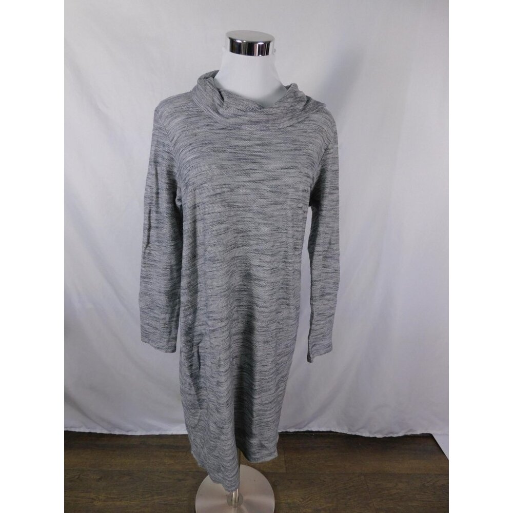 Pure Jill Dress Womens Small Gray Cowl Neck Cotton Sweater Long Sleeve